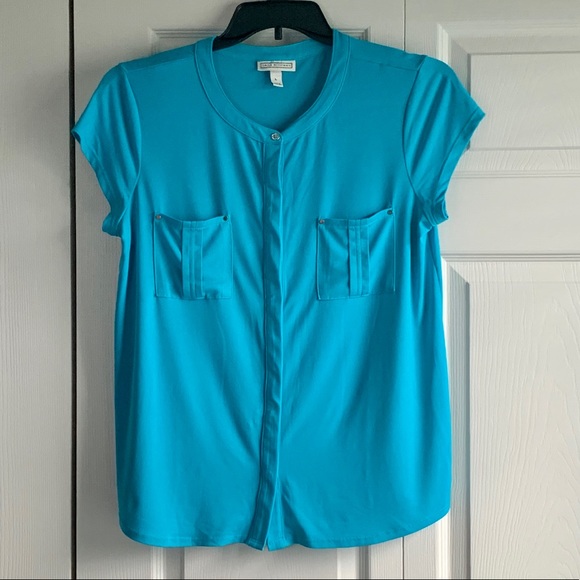 Dana Buchman Button Down Blouse. EUC. - Picture 2 of 10